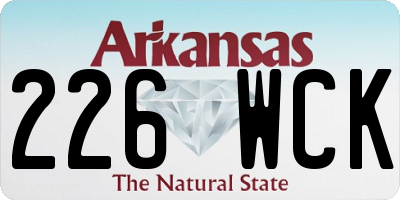 AR license plate 226WCK