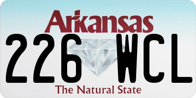 AR license plate 226WCL