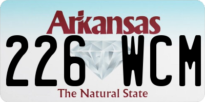 AR license plate 226WCM