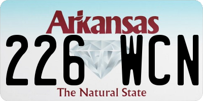 AR license plate 226WCN