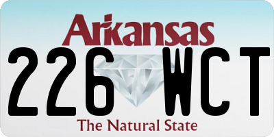 AR license plate 226WCT