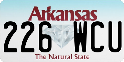 AR license plate 226WCU