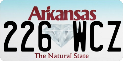 AR license plate 226WCZ