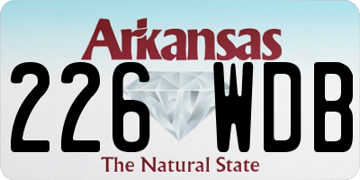AR license plate 226WDB