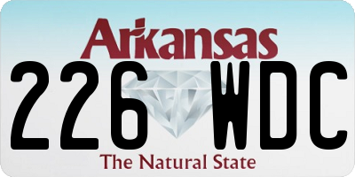 AR license plate 226WDC