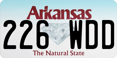 AR license plate 226WDD