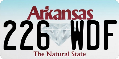 AR license plate 226WDF