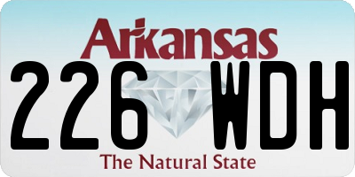 AR license plate 226WDH