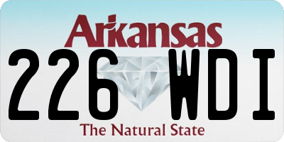 AR license plate 226WDI