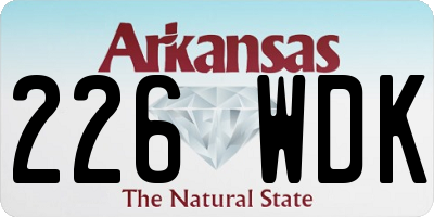 AR license plate 226WDK