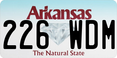AR license plate 226WDM