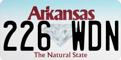 AR license plate 226WDN