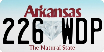 AR license plate 226WDP