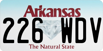 AR license plate 226WDV