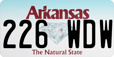 AR license plate 226WDW