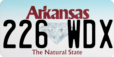 AR license plate 226WDX