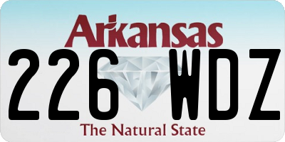 AR license plate 226WDZ