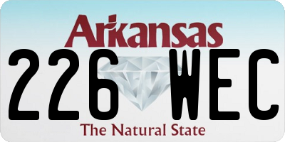 AR license plate 226WEC