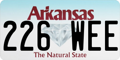 AR license plate 226WEE