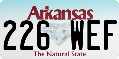 AR license plate 226WEF