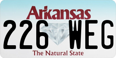 AR license plate 226WEG