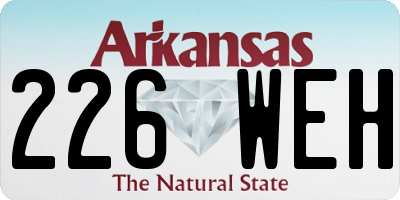 AR license plate 226WEH