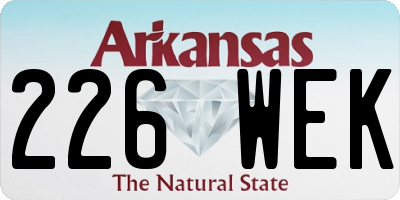 AR license plate 226WEK