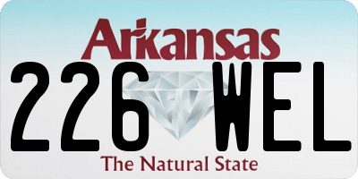 AR license plate 226WEL