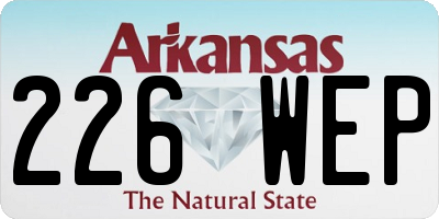 AR license plate 226WEP
