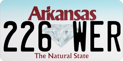 AR license plate 226WER