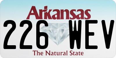 AR license plate 226WEV