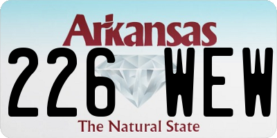 AR license plate 226WEW