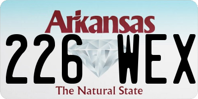 AR license plate 226WEX