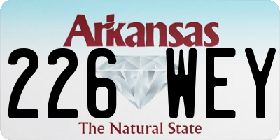 AR license plate 226WEY