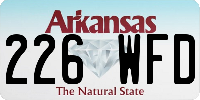 AR license plate 226WFD