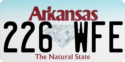AR license plate 226WFE