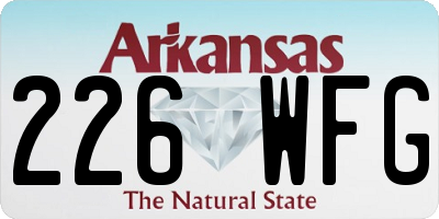 AR license plate 226WFG