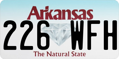 AR license plate 226WFH