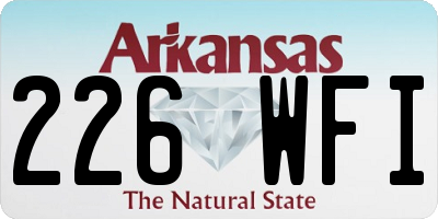 AR license plate 226WFI