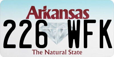 AR license plate 226WFK