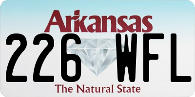 AR license plate 226WFL