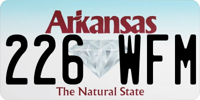 AR license plate 226WFM