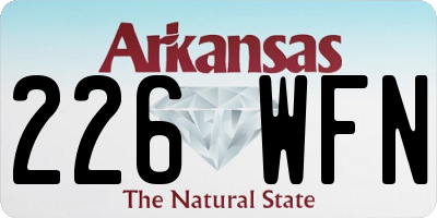AR license plate 226WFN