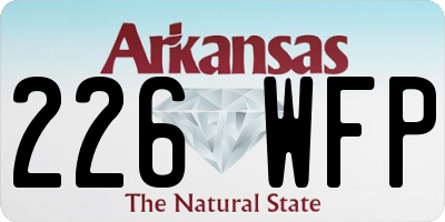 AR license plate 226WFP