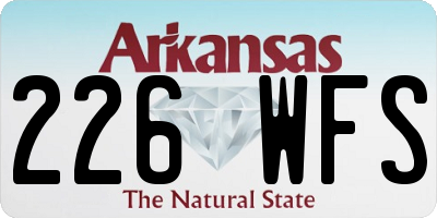 AR license plate 226WFS