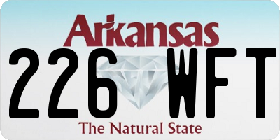 AR license plate 226WFT