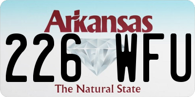 AR license plate 226WFU