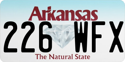 AR license plate 226WFX