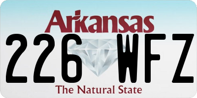 AR license plate 226WFZ