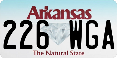 AR license plate 226WGA